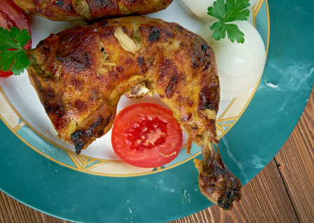 Tandoori chicken  with fresh vegetables