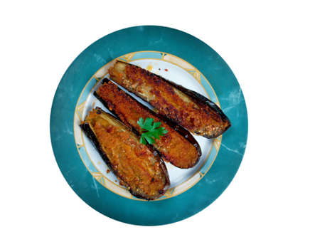 eggplant stuffed in Calabriaの写真素材