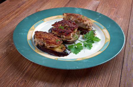 cotolette di melanzane  - Italian appetizer with eggplantの写真素材