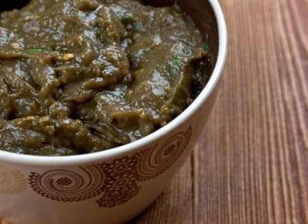 melitzanosalata - Traditional Greek Eggplant dipの写真素材