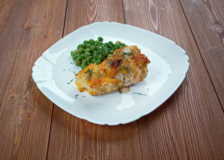 Stekt fisk  - Hvordan steke torsk ,grilled steak cod in Scandinavian cuisineの写真素材