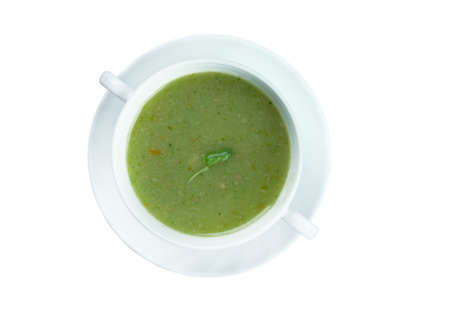 Potage Puree St. Germain. water instead of stock makes this pure and light, but the complicated garnishの写真素材