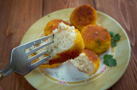 Kabeljaufrikadellen - Fish cod ballsの写真素材