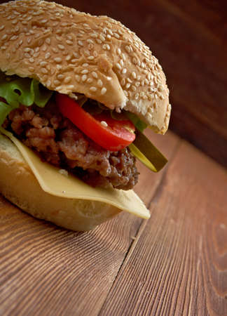 Big N' Tasty - hamburger sold by the international fast food. sold outside the United States in parts of Europe, South America, the Middle East, and Taiwan.の写真素材