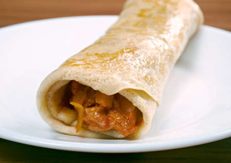 stuffed pancakes . stuffed vegetablesの写真素材