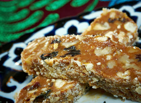 Uzbek cuisine - tasty sherbet with nutsの写真素材