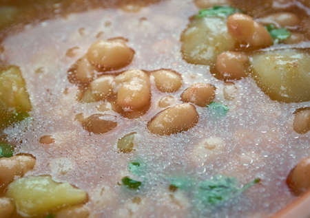 Porotos Granados - Chilean bean stewの写真素材