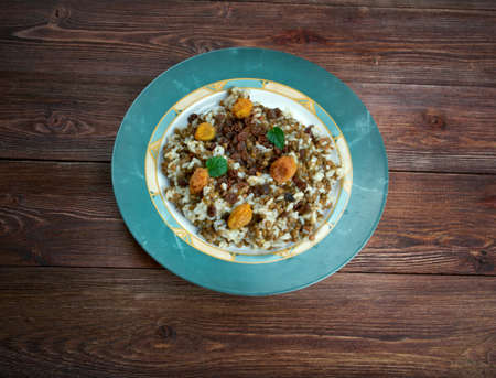 Adas Polow - raditional Iranian dishes,rice and lentil pilafの写真素材