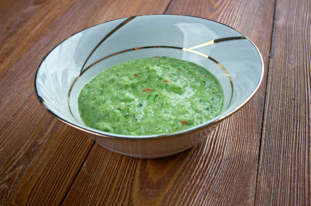 Chimichurri -  green sauce used for grilled meat, originally from Argentinaの写真素材