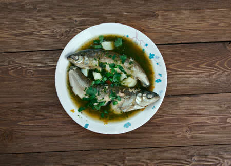 Ciorba de peste.fish soup with Balkan countriesの写真素材