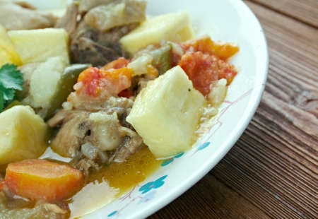 Pininyahang Manok  -  pineapple chicken cooked in coconut milk is the perfect Filipino dishの写真素材