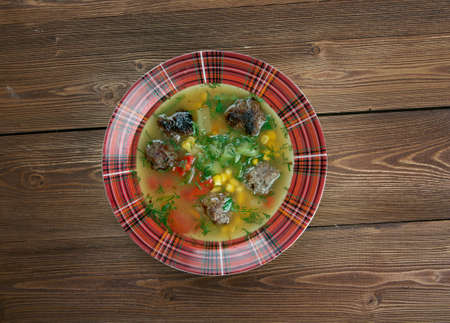 Mexican Meatball Soup - a Southwestern favoriteの写真素材
