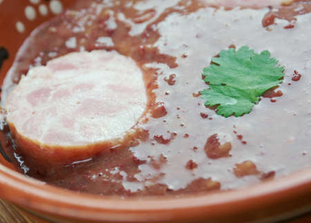 Southern Kidney Bean and Andouille sausage Soup.   .の写真素材