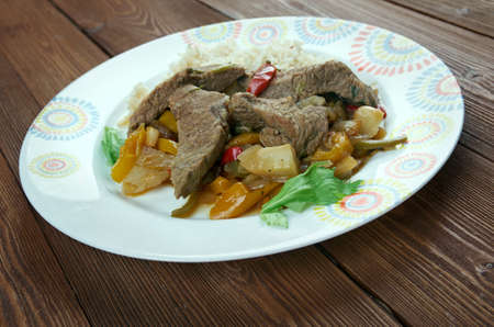Kuzu Kapama - Turkish meat dish with lamb and vegetablesの写真素材