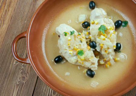 Djej Makalli - Moroccan Chicken with Preserved Lemon and Olivesの写真素材