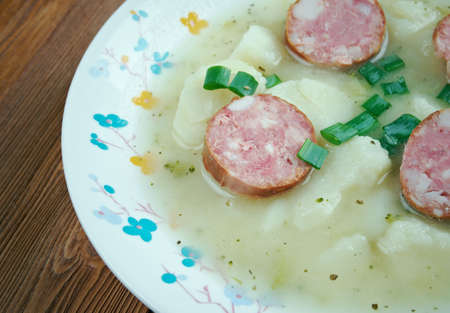 Saure Kartoffelradle - German sour soupの写真素材