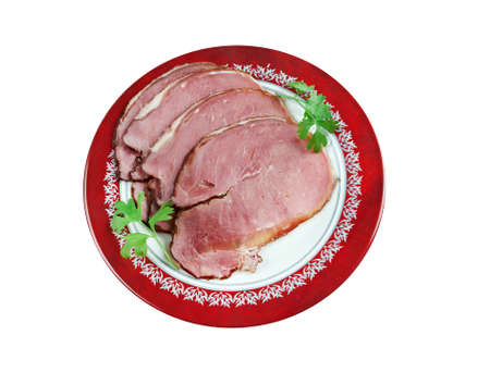 Hangikjot - hung meat. traditional festive food in Iceland, served at Christmas.の写真素材