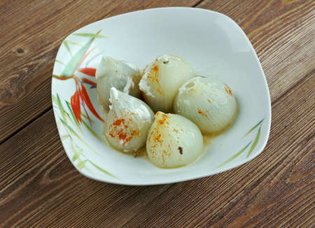 Sogan-dolma - stuffed onions in Turkish  a traditional Bosnian dish.の写真素材