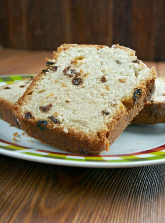 Barmbrack - Irish yeasted bread with added sultanas and raisinsの写真素材