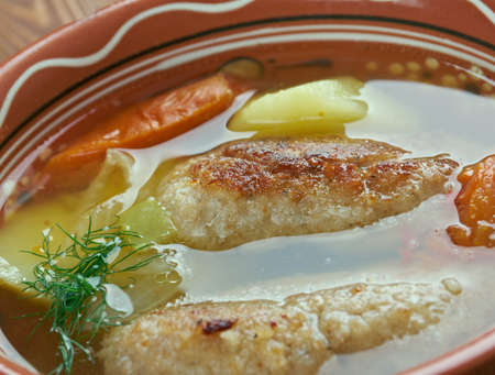 Kofta shurpa -Traditional uzbek soup with  meatballs
