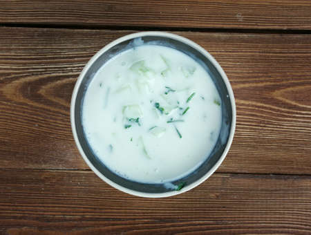 Chalap -  beverage common to Kyrgyzstan and Kazakhstan. It consists of qatiq, salt,Central Asian cuisineの写真素材