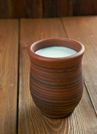 Ayran. Traditional Turkish yougurt drink.の写真素材