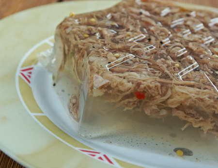 Potted hough - not a cheese at all but a Scottish prepared meat dishの写真素材