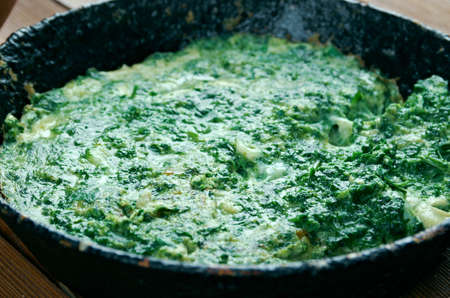 Kuku -  Persian and Azerbaijani genre of cuisine. vegetarian dish, made  whipped eggs which  various ingredientsの写真素材