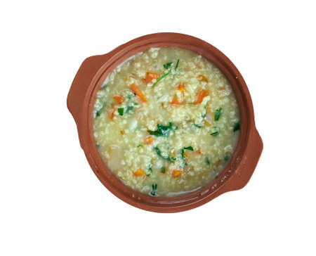 Kulesch - Ukrainian porridge. made from lard, millet and vegetables.の写真素材