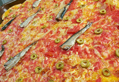 Sardenara - snack from West Liguria similar to  pizzaの写真素材