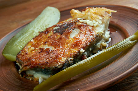 grilled steak cod in Scandinavian cuisineの写真素材