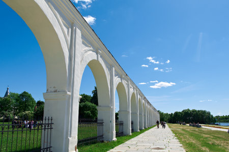 Veliky Novgorod, Yaroslav Courtyard. Landmarks Russiaのeditorial素材