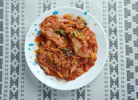 Lahana KapamasÄ± Tarifi - Turkish dish of cabbage and mincedの写真素材