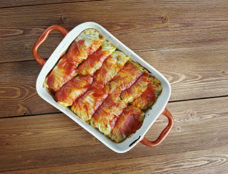 kelem dolmasi - Stuffed cabbage leavesの写真素材