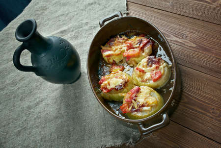 Firinda kabak dolmasi  - Turkish dish of zucchiniの写真素材