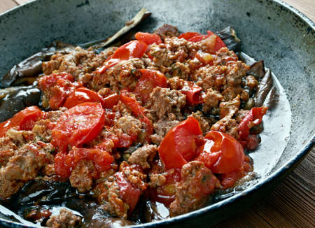 Patlican Musakka with egg plantの写真素材