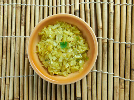 spicy indian vegetarian cabbage thoran. Keの写真素材
