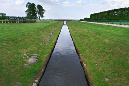 Canal in Peterhof Palace.  Saint-Petersburg, Russia- JUNE 3, 2015の写真素材