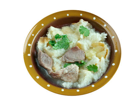 Yangrou Paomo  - bread soaked in lamb soup; simplified Chinesの写真素材