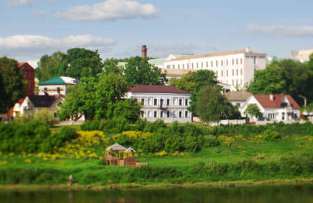 View river Zapadnaya Dvina in Polotsk.Vitebsk region, Belarusの写真素材