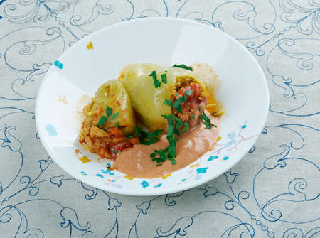 stuffed paprika - Ardei umpluti. Romanian cuisine,の写真素材