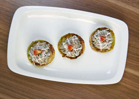 Stuffed zucchini. close upの写真素材