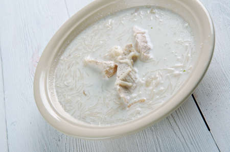 Greek lemon Chicken Soupの写真素材
