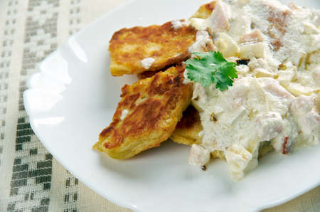 Kopytka -  potato dumpling originating from Poland and Belarusian.の写真素材