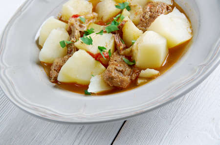 Rossypottu - traditional Finnish dish.stew made using potatoes, some porkの写真素材