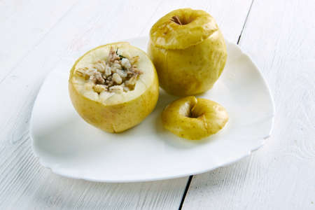 Elma dolmasÄ± - Baked and stuffed apples.Turkish cuisineの写真素材