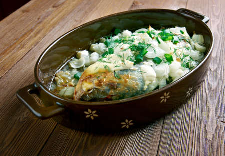 tebe - baked fish in Tatar.Tatar cuisineの写真素材