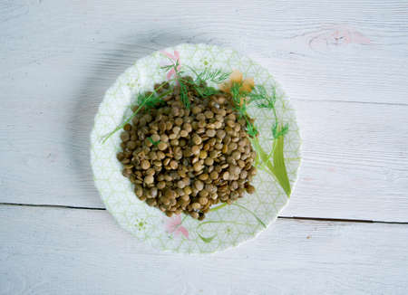 Lenticchie saporite agli aromi - Italian lentil dishの写真素材