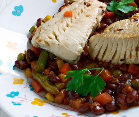 Weeknight Cod Fish Feijoada - West  African cuisine.far away as the one we made for Brazil.の写真素材