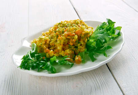 Healthy  salad turnips carrots. close up.